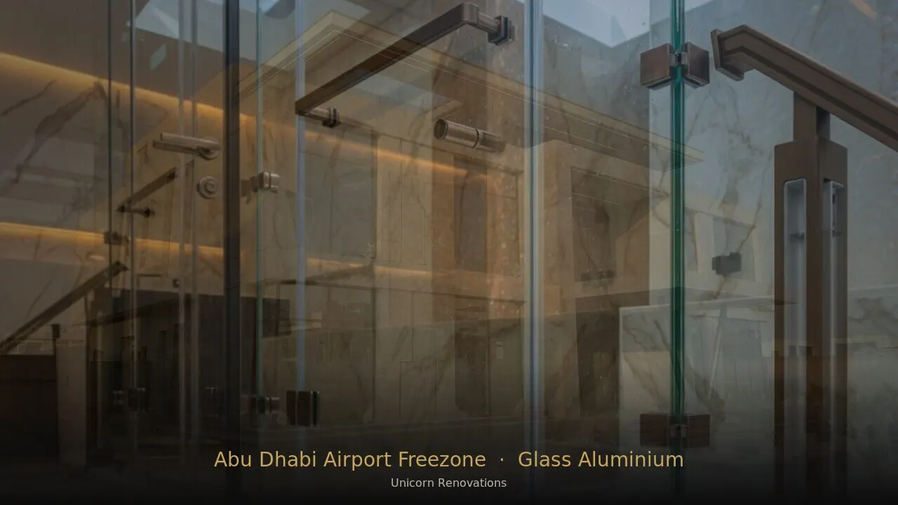 Glass & Aluminium Works in Abu Dhabi Airport Free Zone