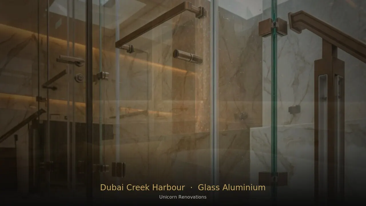 Glass & Aluminium Works in Dubai Creek Harbour