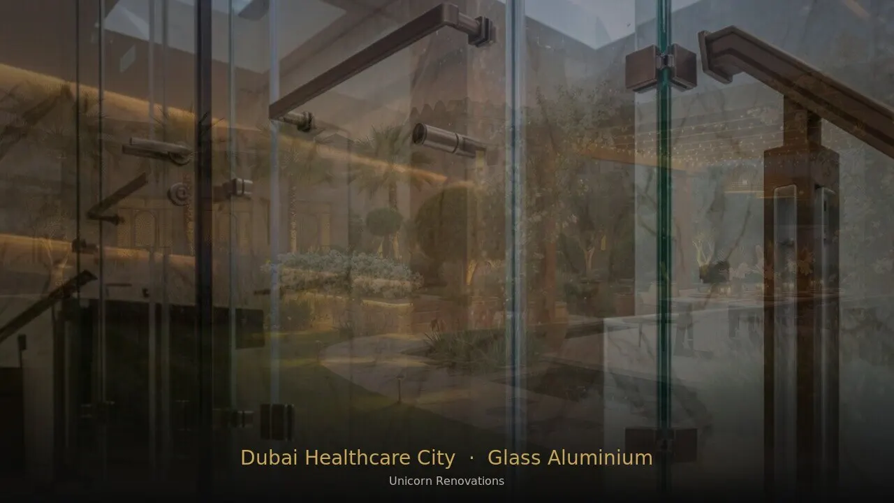 Glass & Aluminium Works in Dubai Healthcare City — Unicorn Renovations
