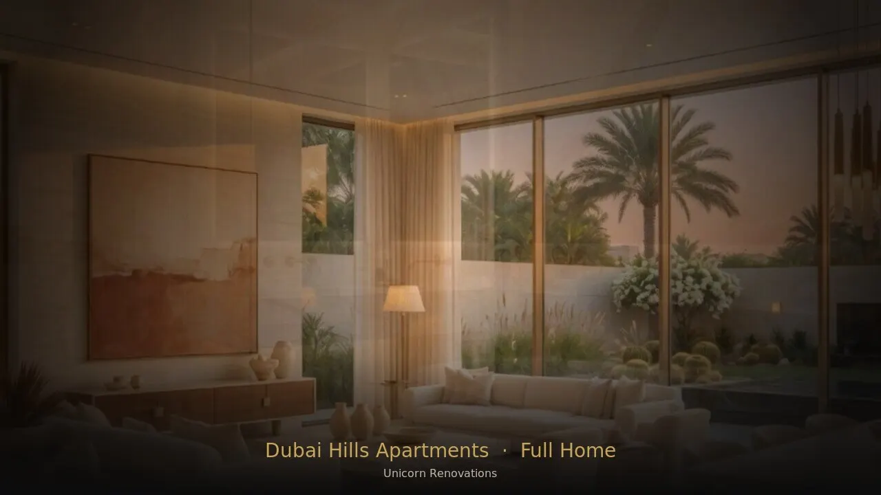 Full Home Renovation in Dubai Hills Apartments — Unicorn Renovations