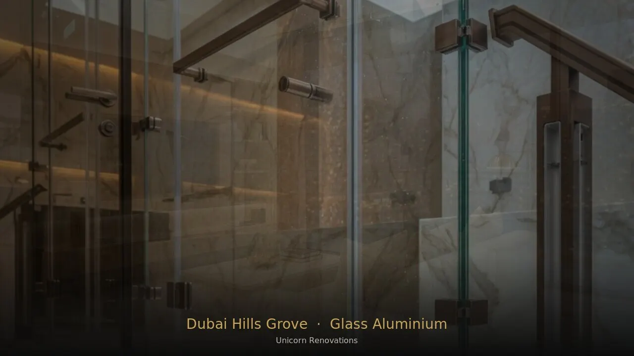 Glass & Aluminium Works in Dubai Hills Grove