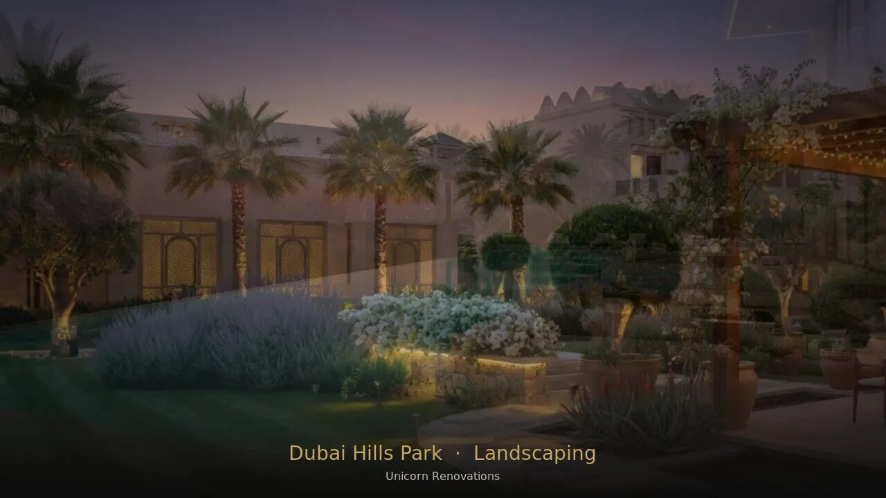 Landscaping in Dubai Hills Park Area