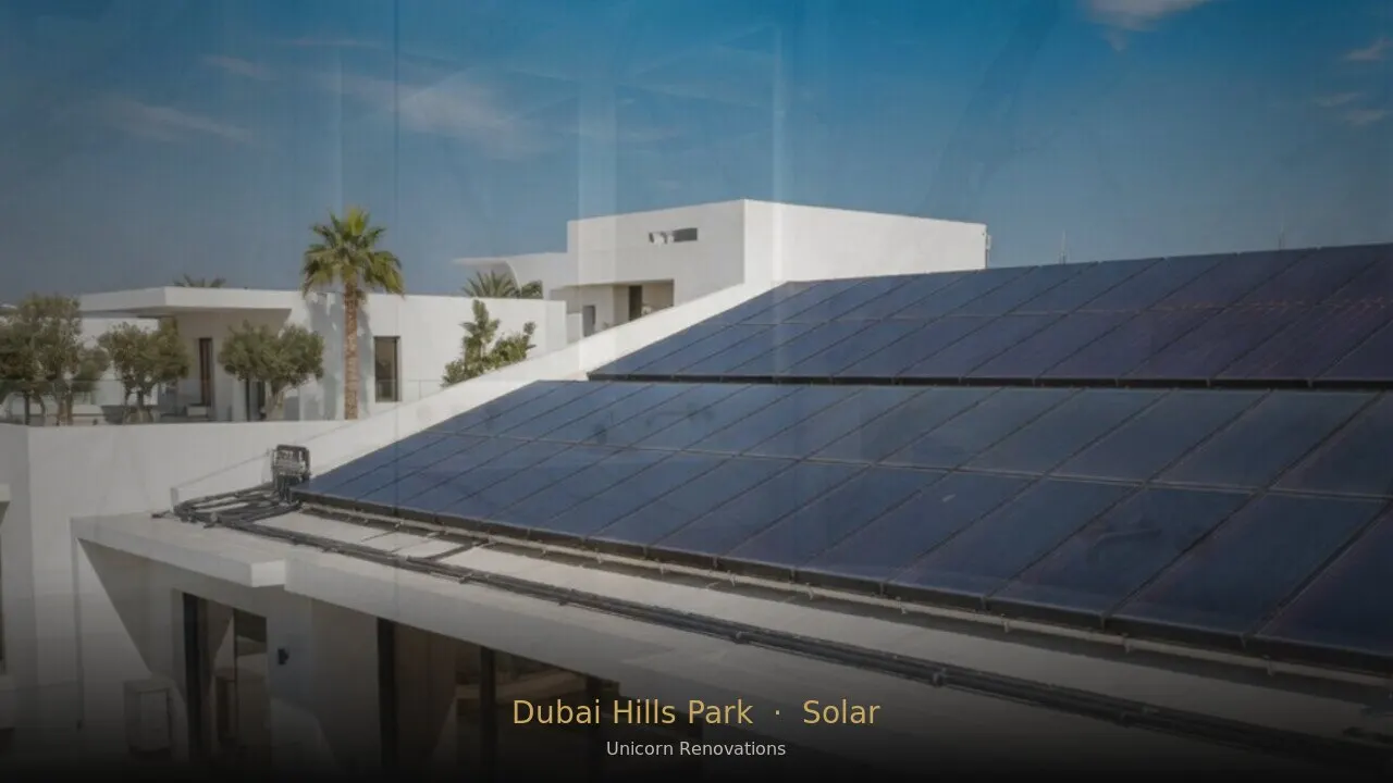 Solar Solutions in Dubai Hills Park Area