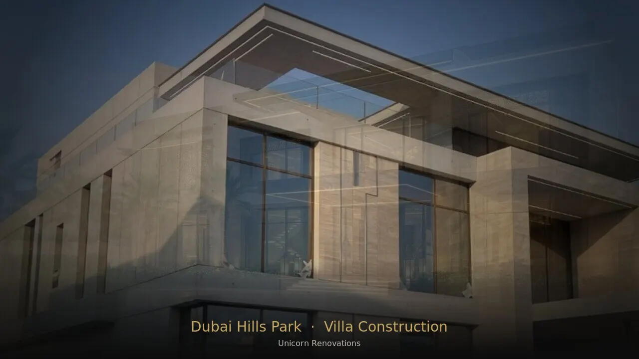 Villa Construction in Dubai Hills Park Area
