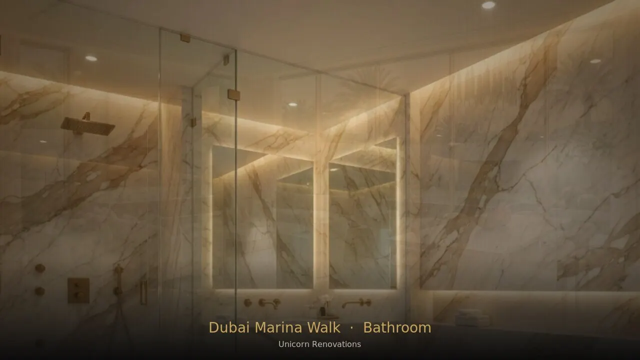 Bathroom Renovation in Dubai Marina Walk — Unicorn Renovations