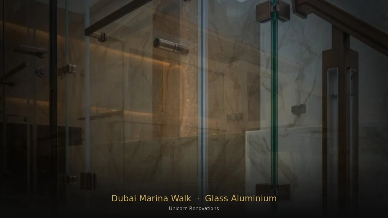 Glass & Aluminium Works in Dubai Marina Walk