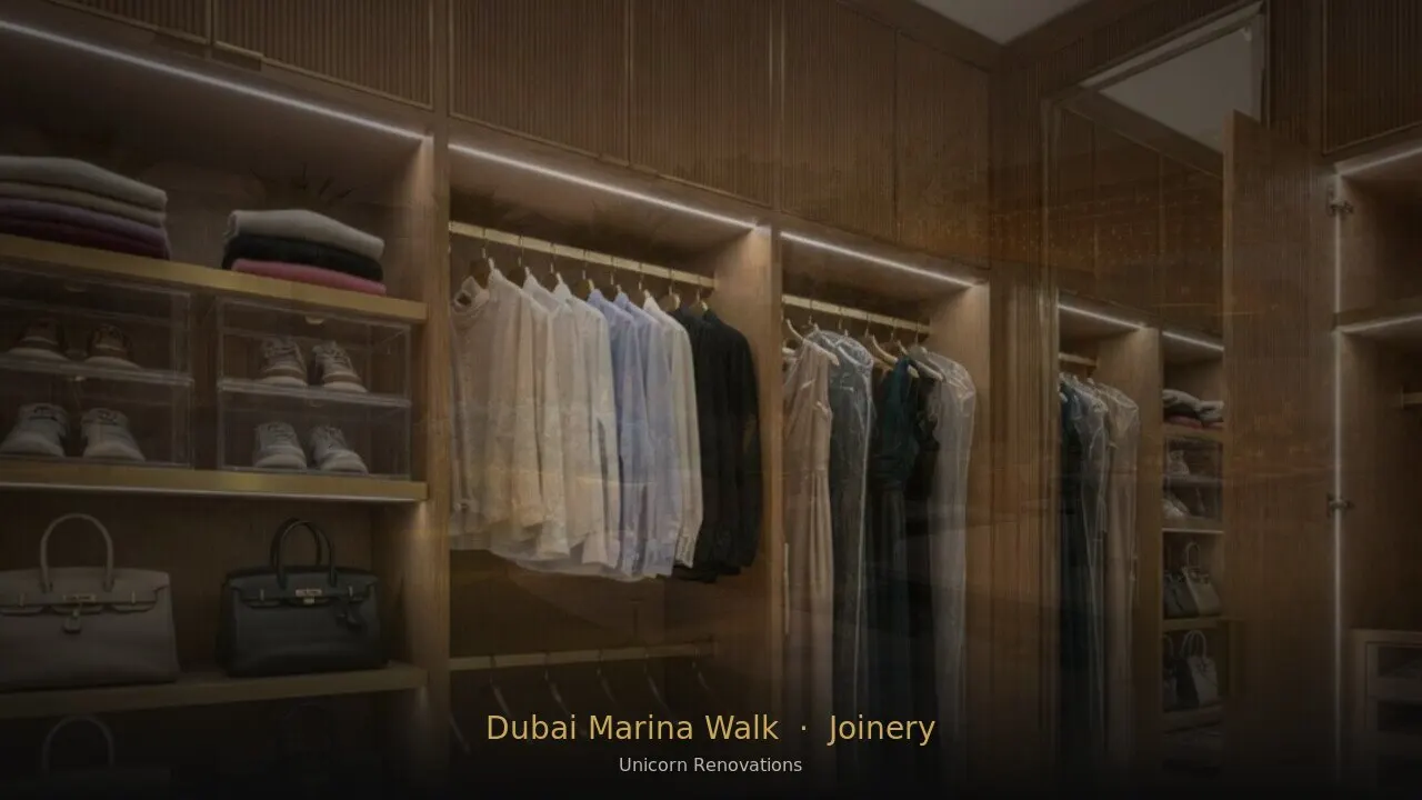 Joinery & Cabinetry in Dubai Marina Walk — Unicorn Renovations