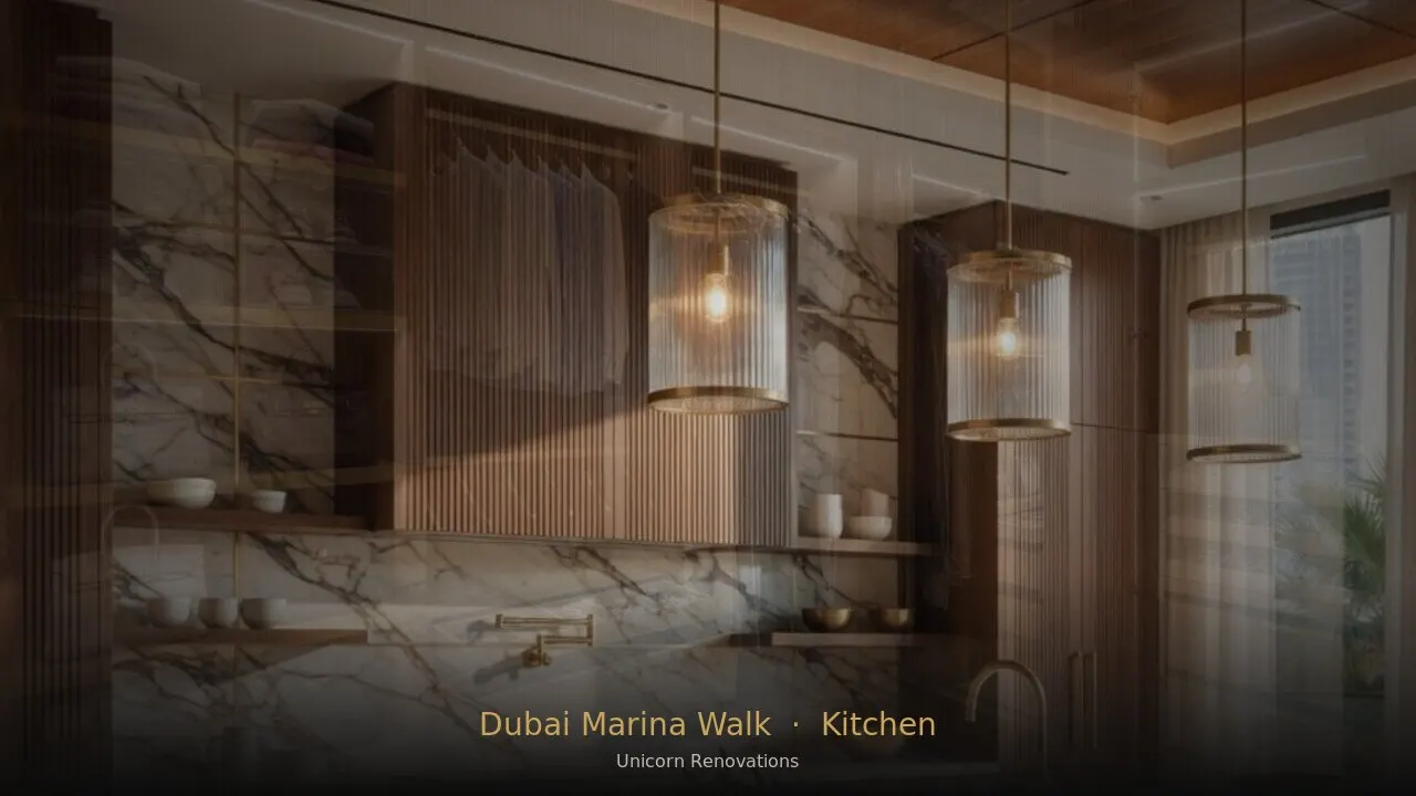 Kitchen Renovation in Dubai Marina Walk — Unicorn Renovations