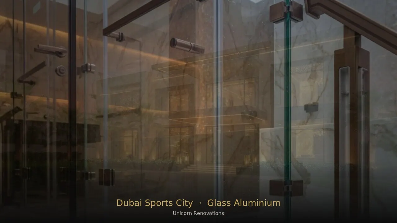 Glass & Aluminium Works in Dubai Sports City — Unicorn Renovations
