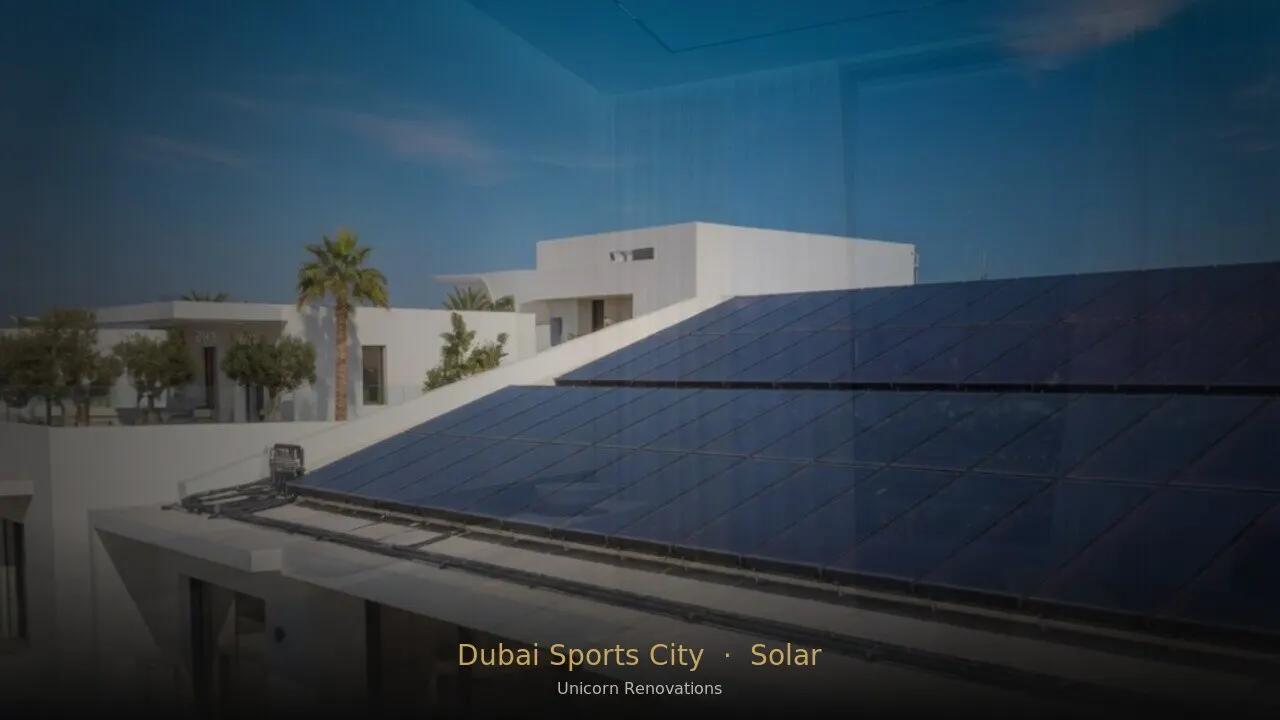 Solar Solutions in Dubai Sports City — Unicorn Renovations