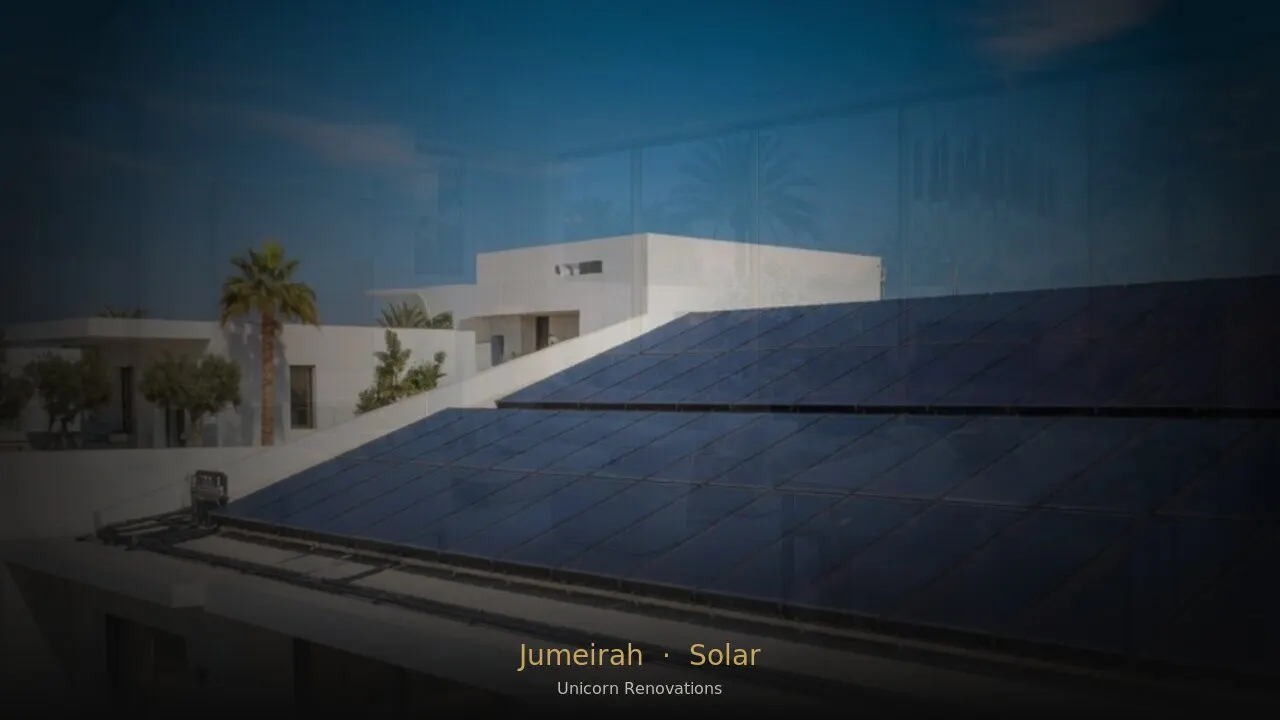 Solar Solutions in Jumeirah — Unicorn Renovations