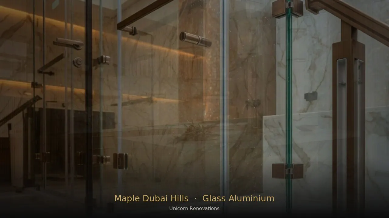 Glass & Aluminium Works in Maple at Dubai Hills