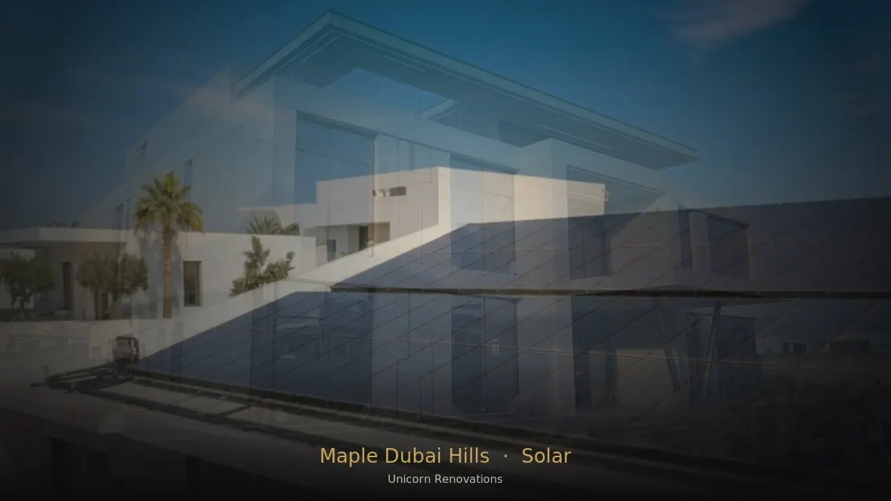 Solar Solutions in Maple at Dubai Hills — Unicorn Renovations