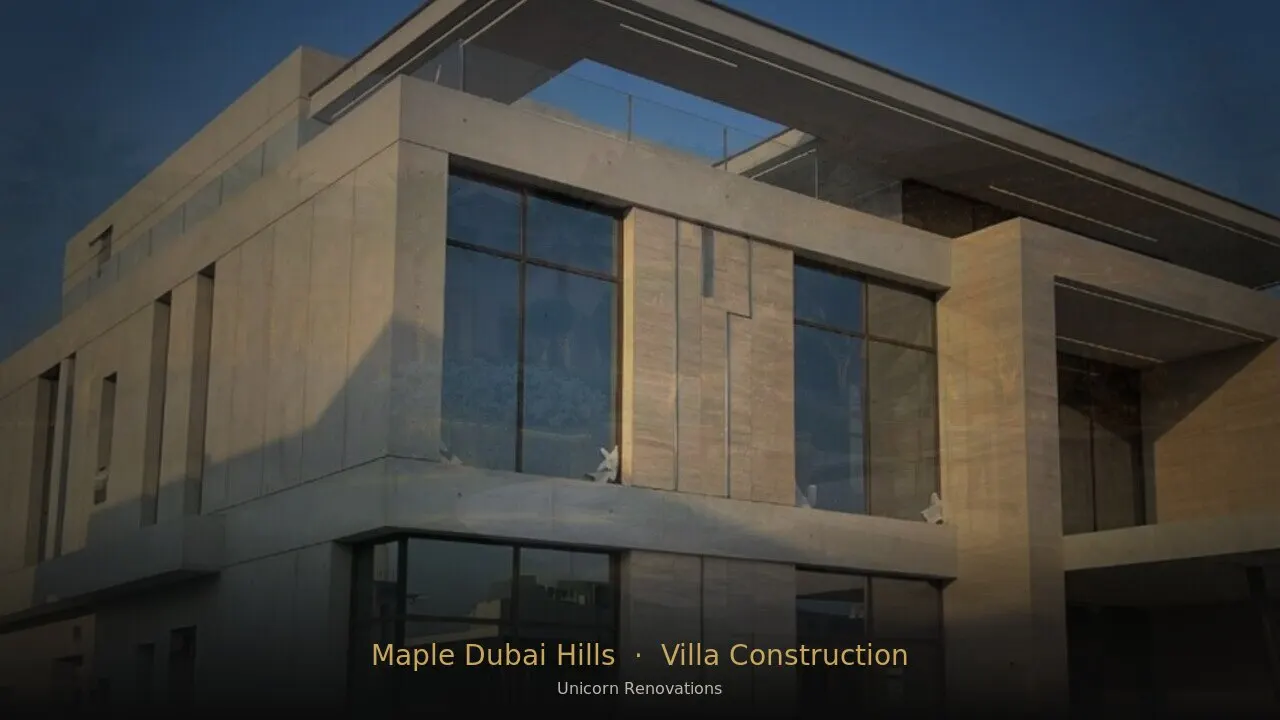 Villa Construction in Maple at Dubai Hills
