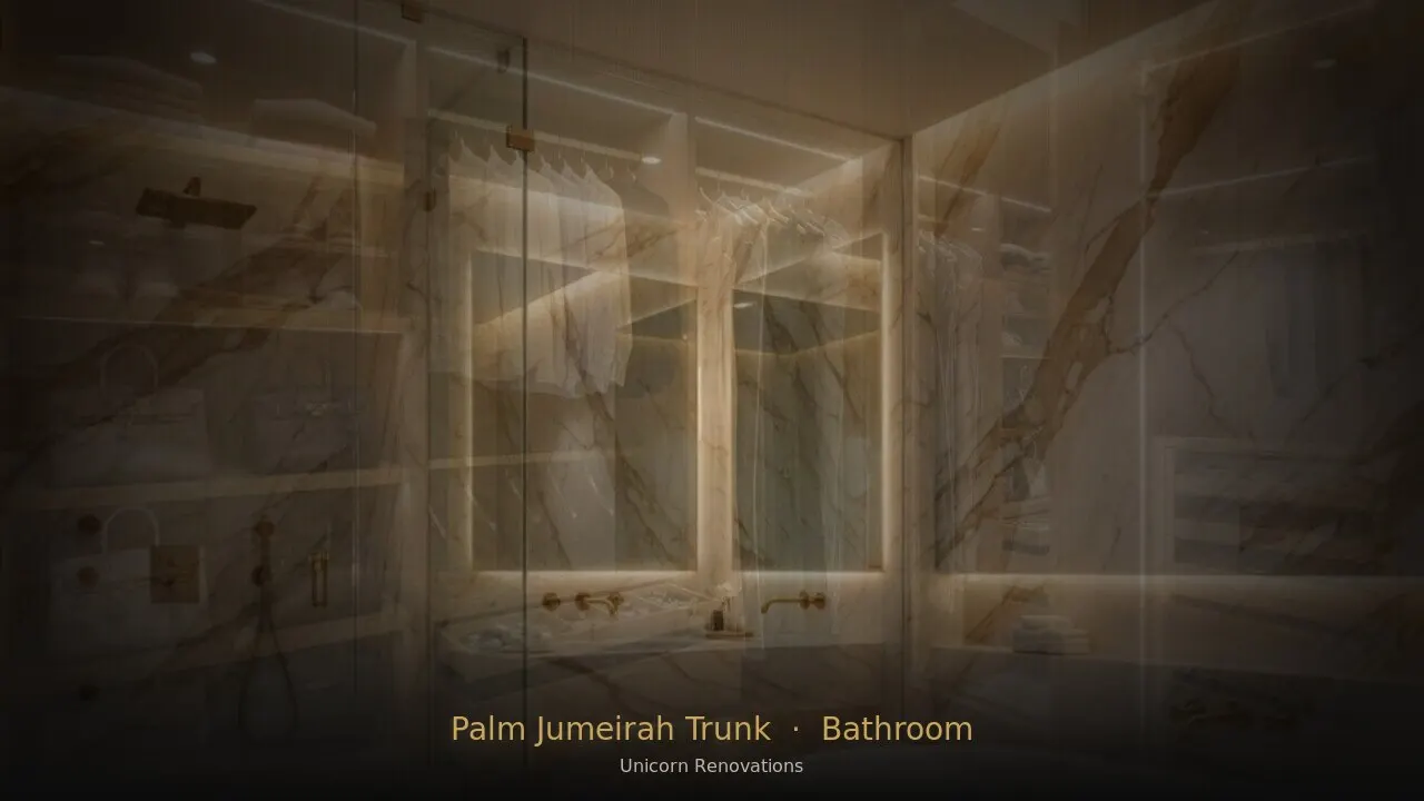 Bathroom Renovation in Palm Jumeirah Trunk — Unicorn Renovations