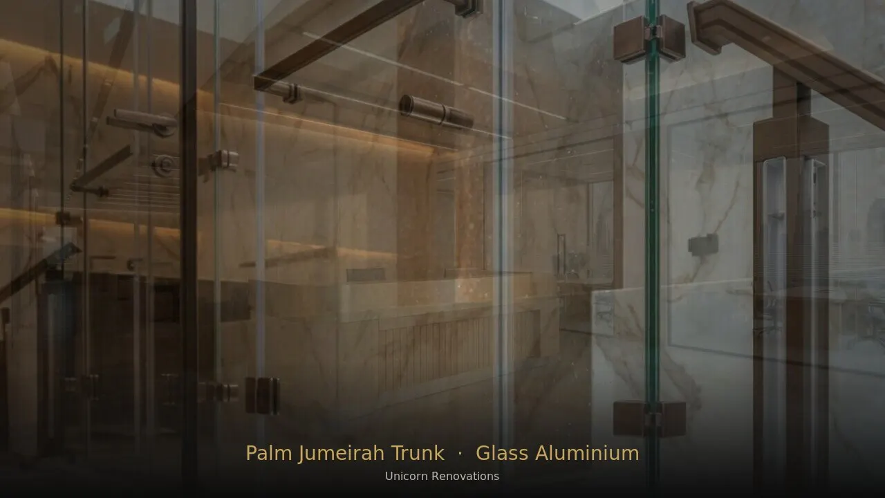 Glass & Aluminium Works in Palm Jumeirah Trunk — Unicorn Renovations