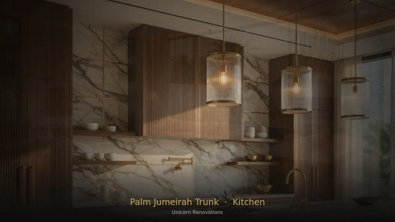 Kitchen Renovation in Palm Jumeirah Trunk — Unicorn Renovations