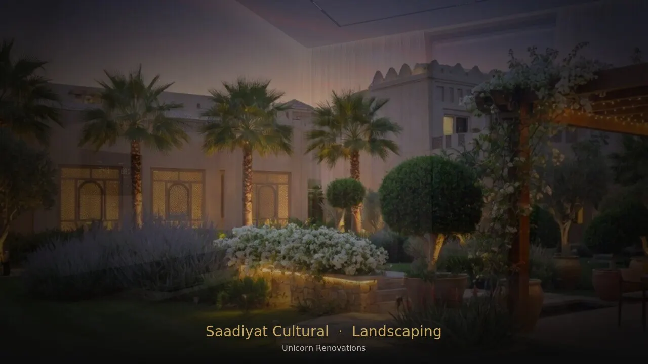 Landscaping in Saadiyat Cultural District
