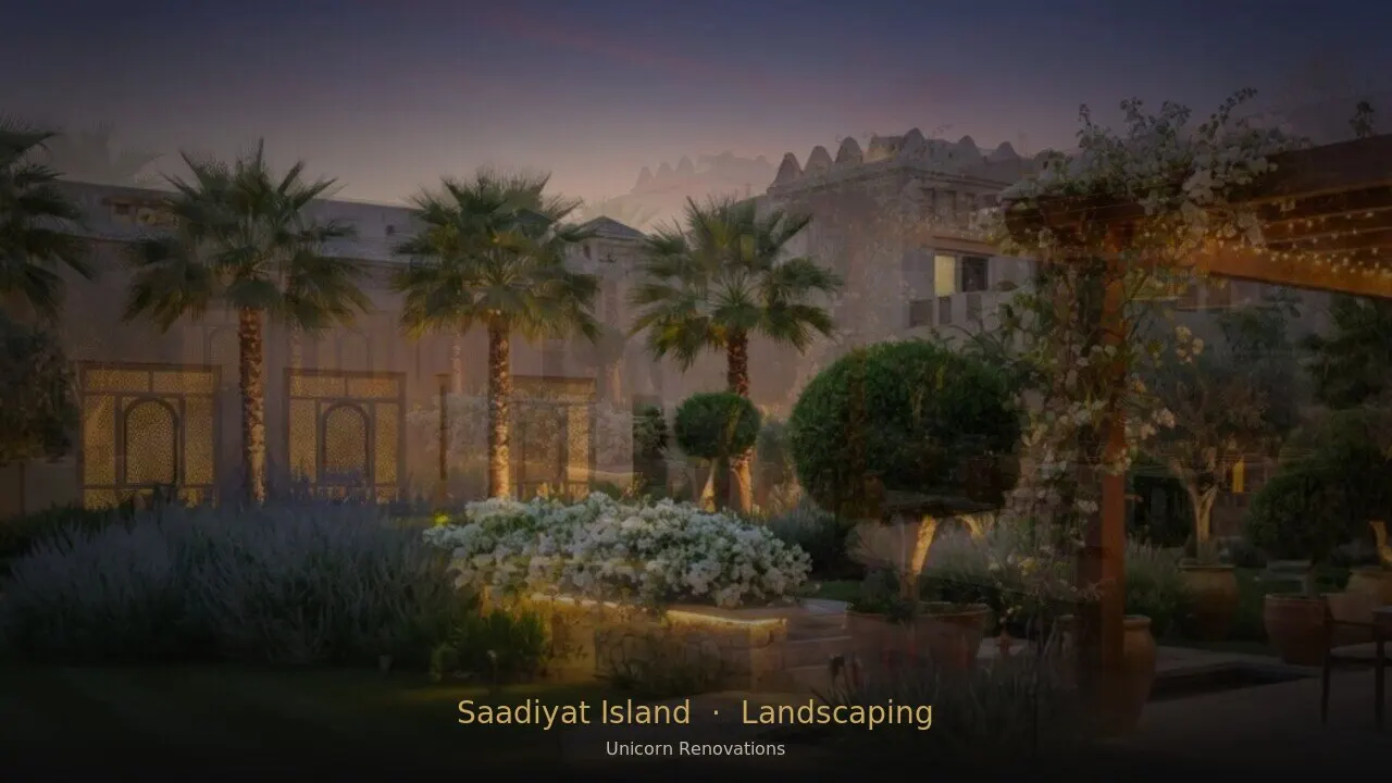 Landscaping in Saadiyat Island