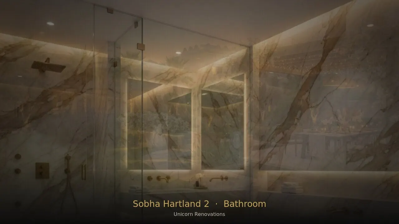 Bathroom Renovation in Sobha Hartland 2 — Unicorn Renovations