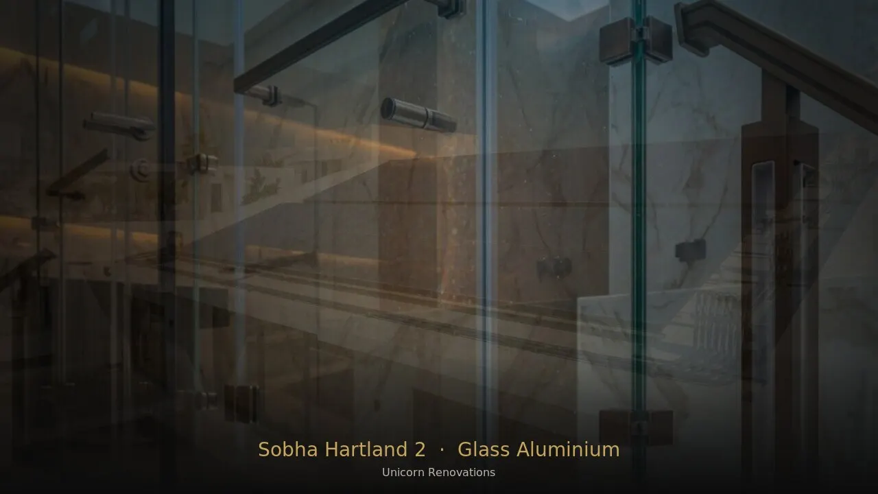 Glass & Aluminium Works in Sobha Hartland 2